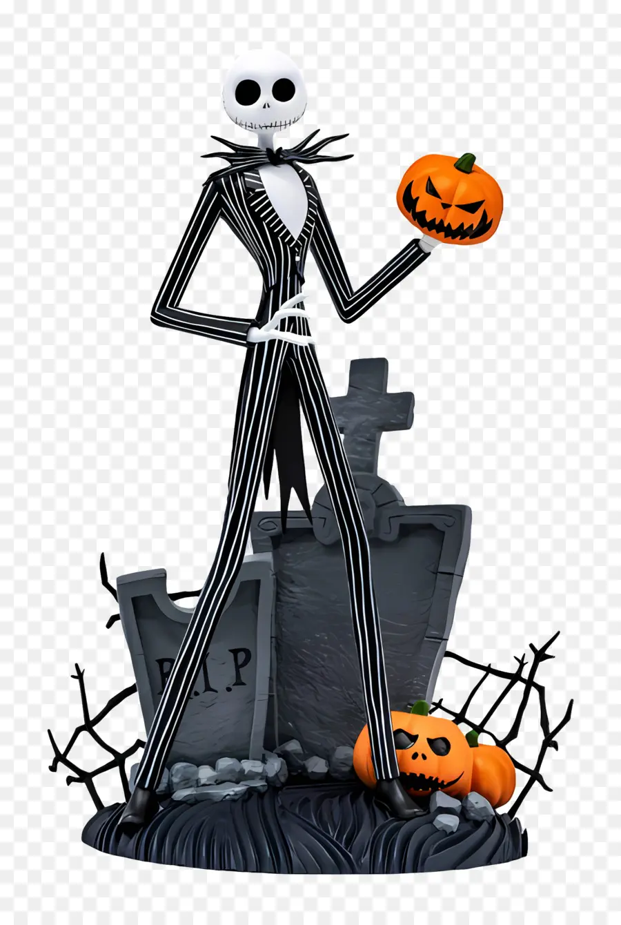 Jack Skellington，Kerangka Dengan Labu PNG