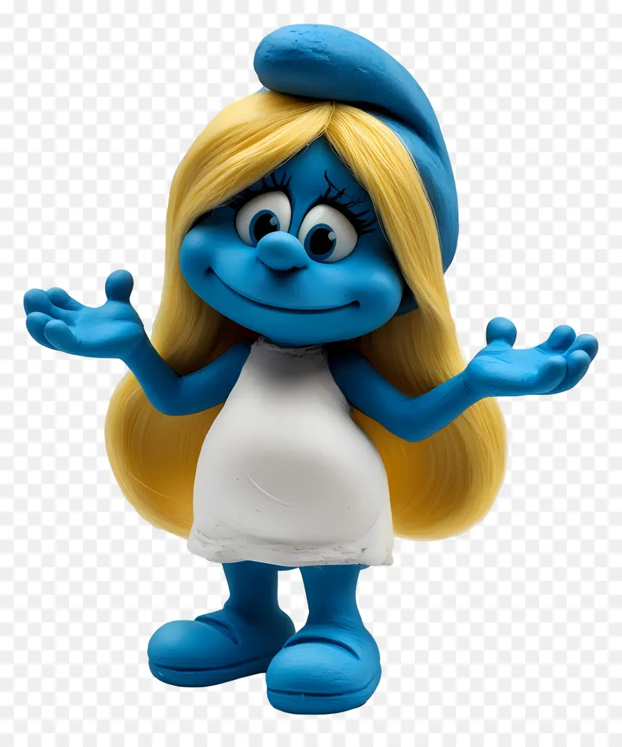 Smurfette，Karakter Kartun Biru PNG