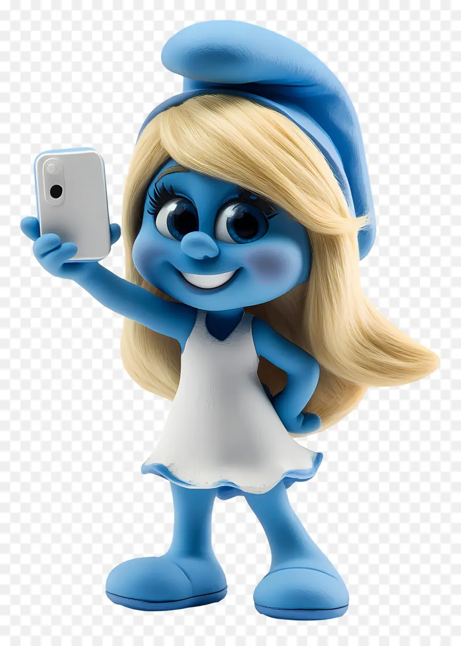 Smurfette，Karakter Kartun Biru PNG