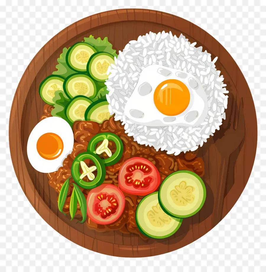 Nasi Lemak，Sepiring Makanan PNG