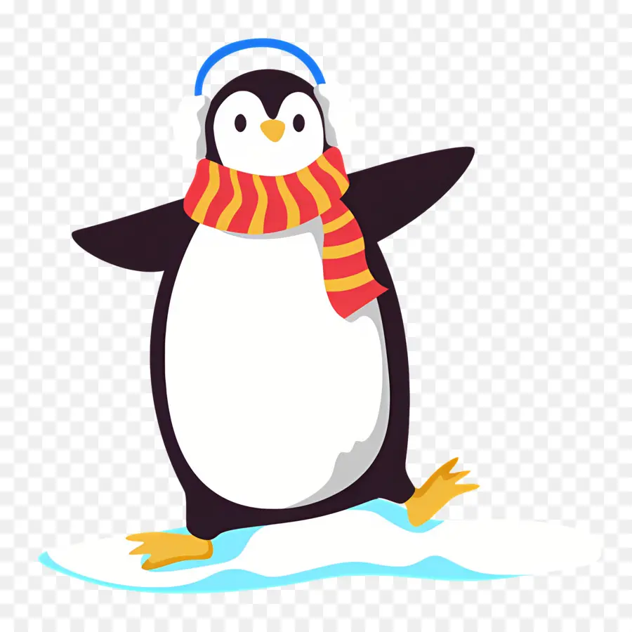 Penguin Natal，Penguin Di Atas Es PNG