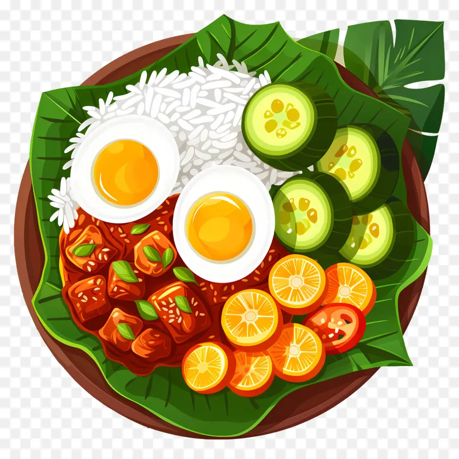 Nasi Lemak，Nasi Dan Kari PNG