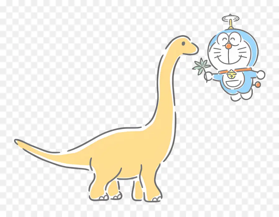 Doraemon，Doraemon Dan Dinosaurus PNG