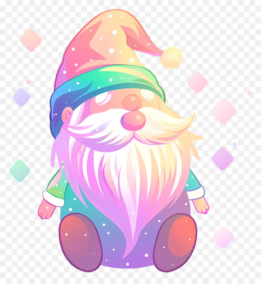 Kurcaci Natal，Gnome Berwarna Warni PNG