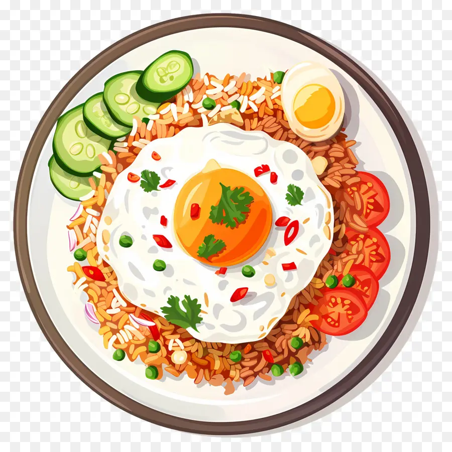 Nasi Goreng，Nasi Goreng Dengan Telur PNG