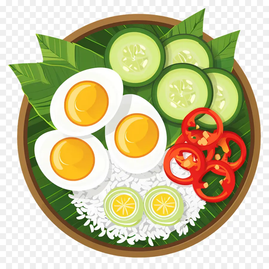 Nasi Lemak，Nasi Dan Telur PNG