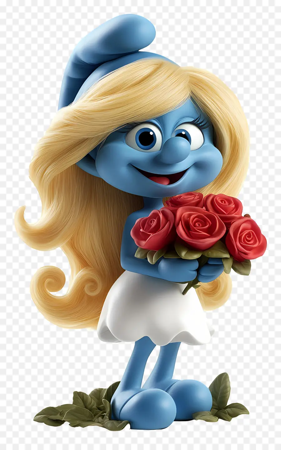 Smurfette，Patung Biru PNG