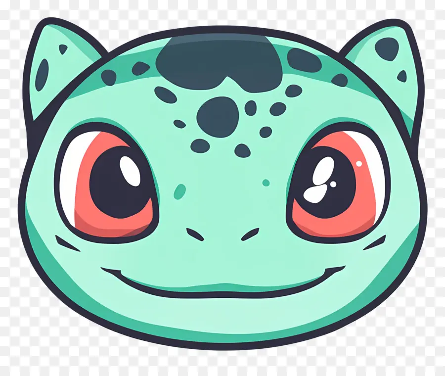 Bulbasaur，Wajah Reptil Kartun PNG