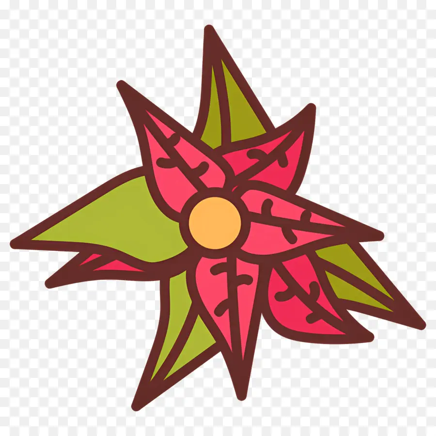 Poinsettia，Desain Bunga PNG