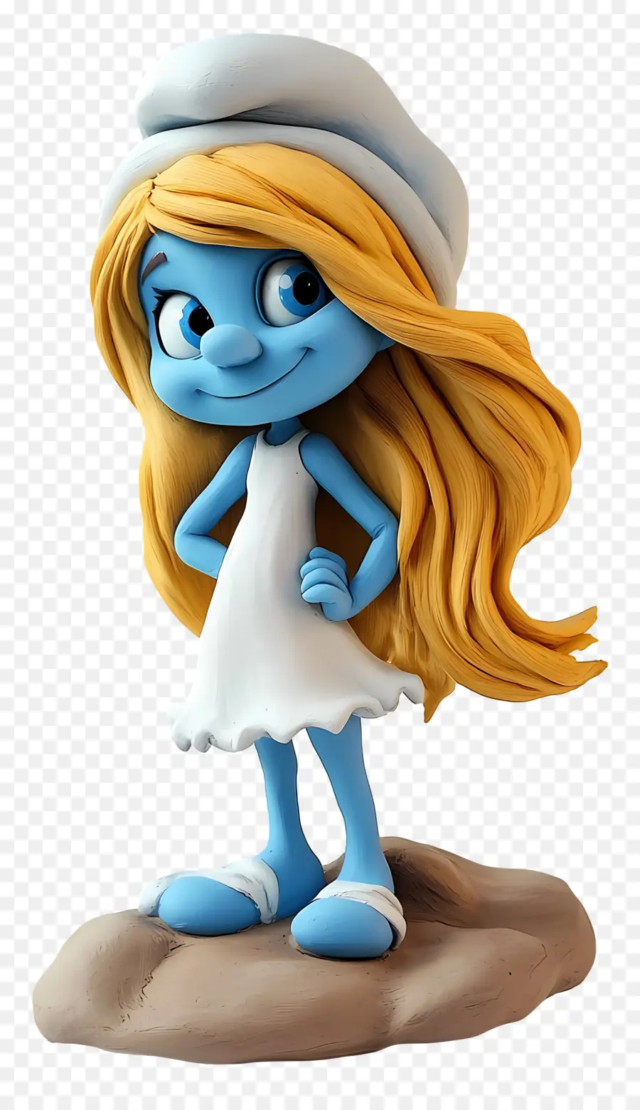 Smurfette，Patung Biru PNG