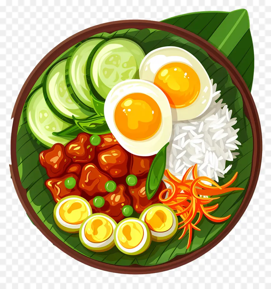 Nasi Lemak，Nasi Dan Kari PNG