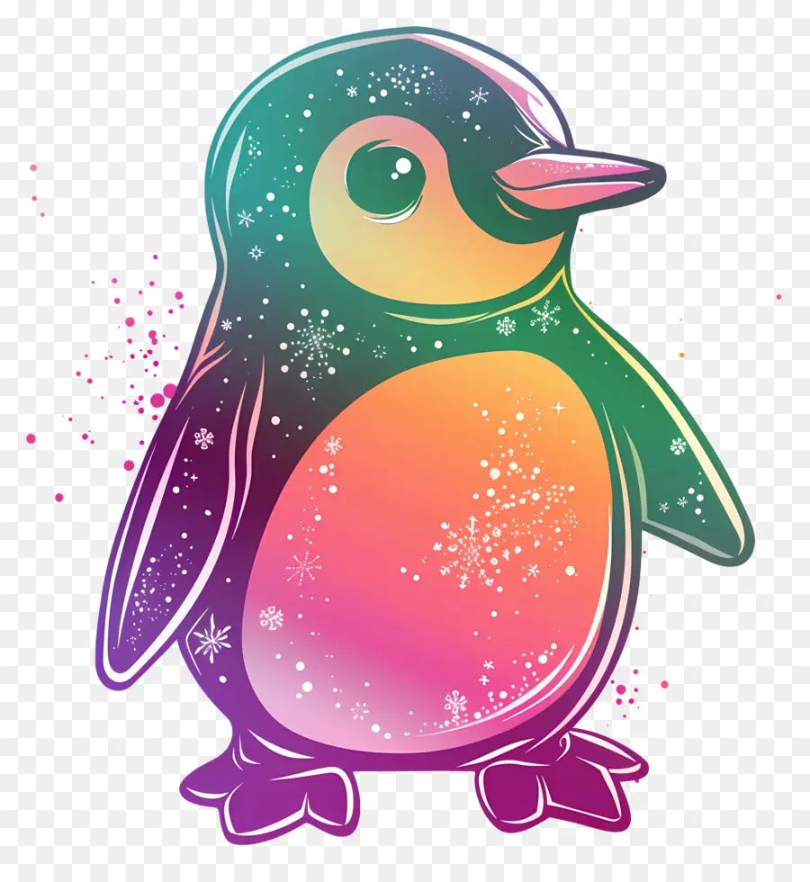 Pinguin Natal，Penguin Berwarna Warni PNG