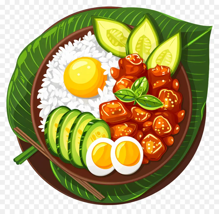 Nasi Lemak，Nasi Dan Kari PNG