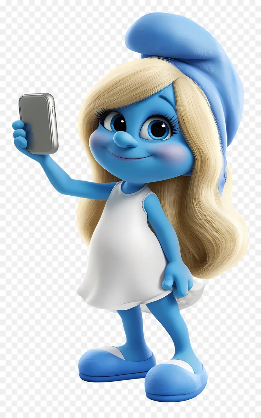 Smurfette，Karakter Kartun Biru PNG