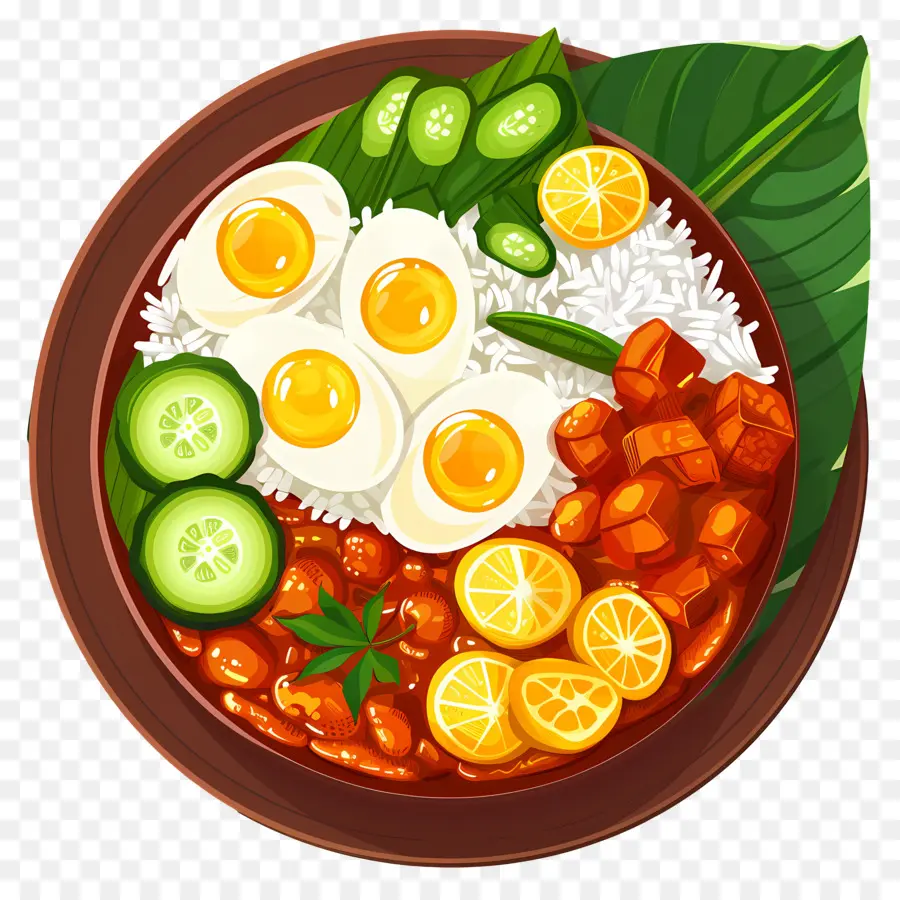 Nasi Lemak，Nasi Dan Kari PNG