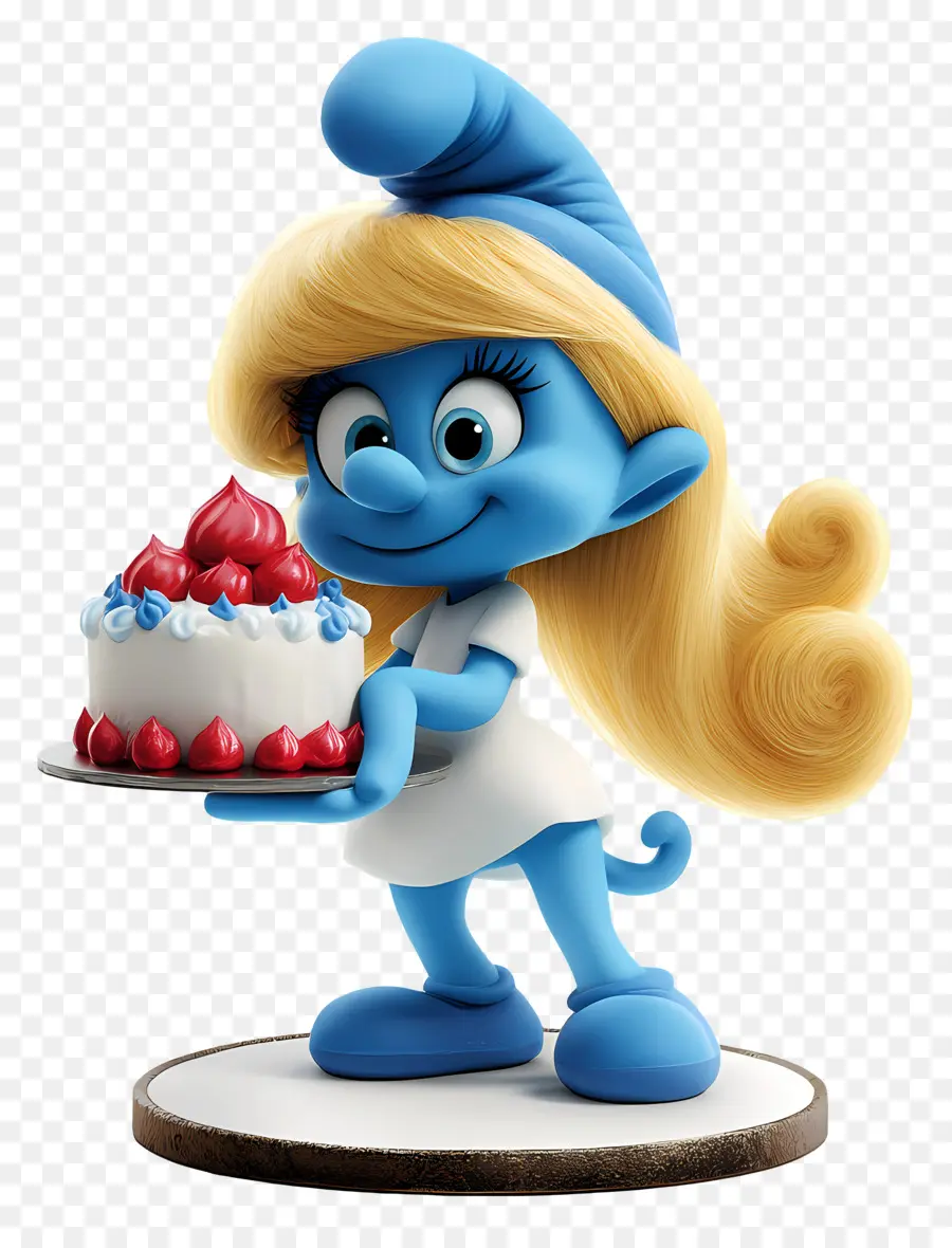 Smurfette，Karakter Kartun Biru PNG