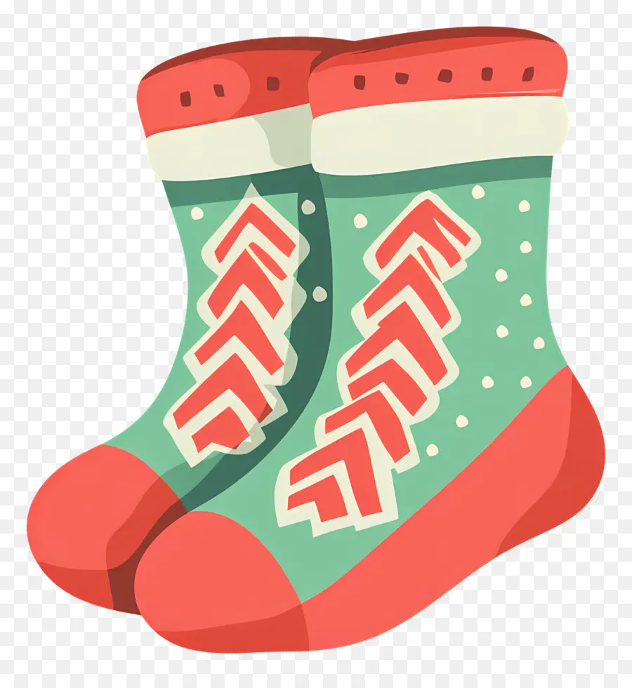 Kaus Kaki Natal，Kaus Kaki Bermotif PNG