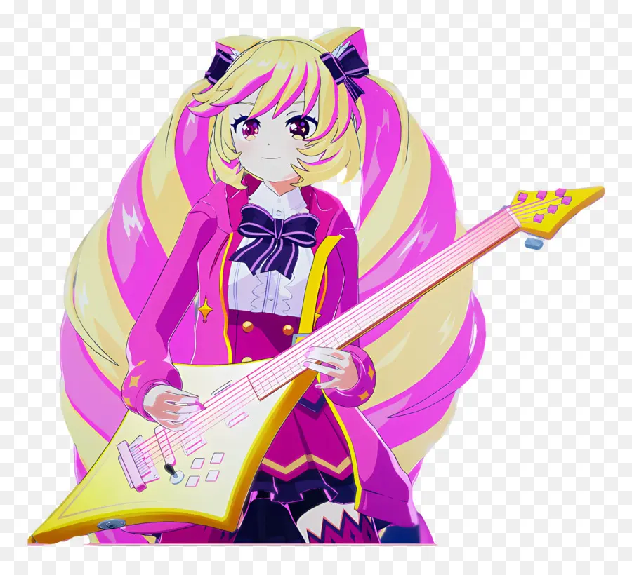 Mashimahimeko，Gadis Anime Dengan Gitar PNG