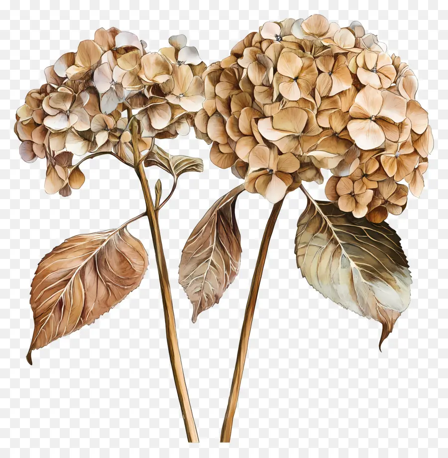 Hydrangea Kering，Batang Hydrangea Kering PNG