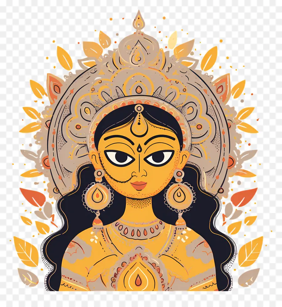 Navratri，Ilustrasi Dewi PNG