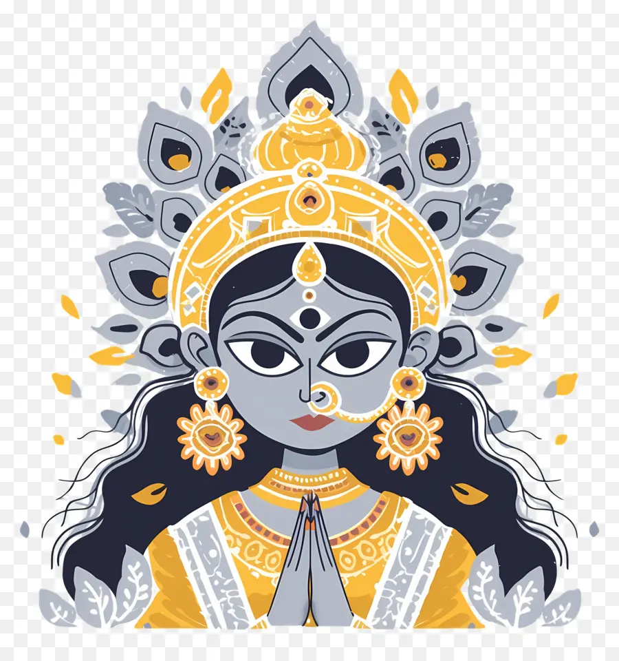 Navratri，Ilustrasi Dewi PNG