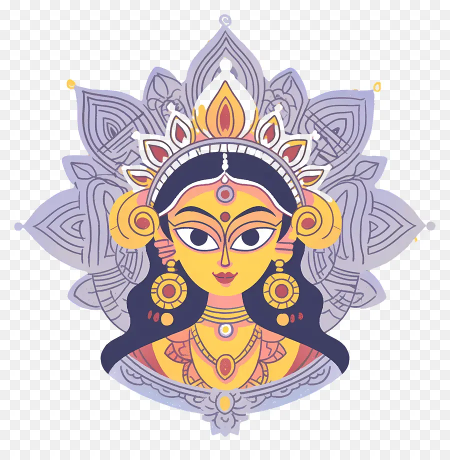 Navratri，Ilustrasi Dewi PNG