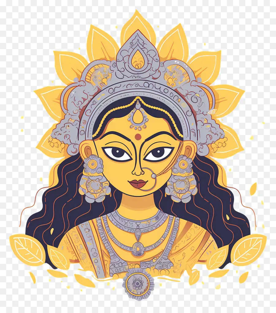 Navratri，Ilustrasi Dewi PNG