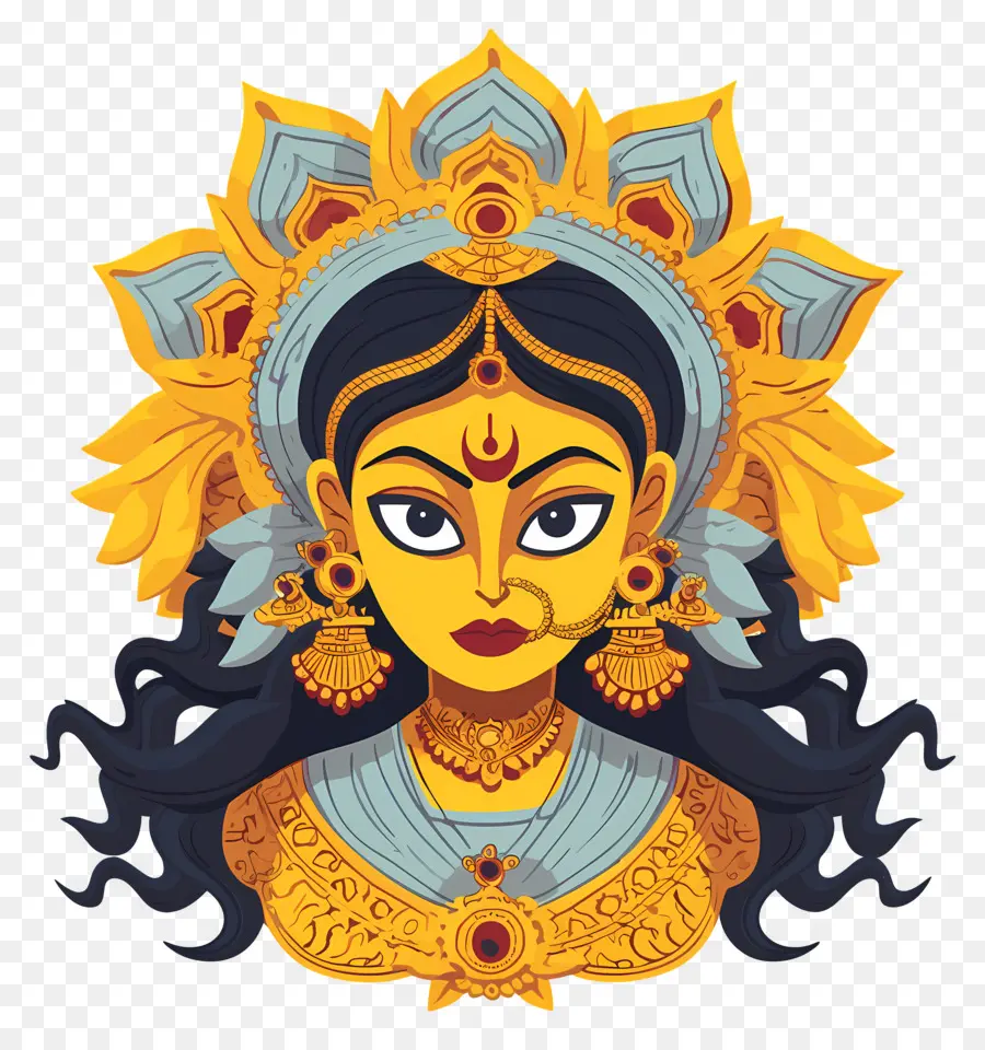 Navratri，Ilustrasi Dewi PNG