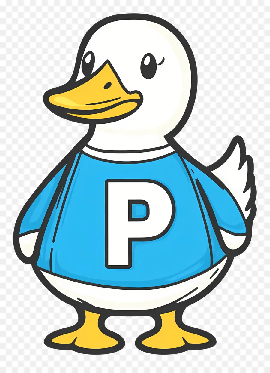 Bebek Yang Lucu，Bebek Kartun Dengan Surat PNG