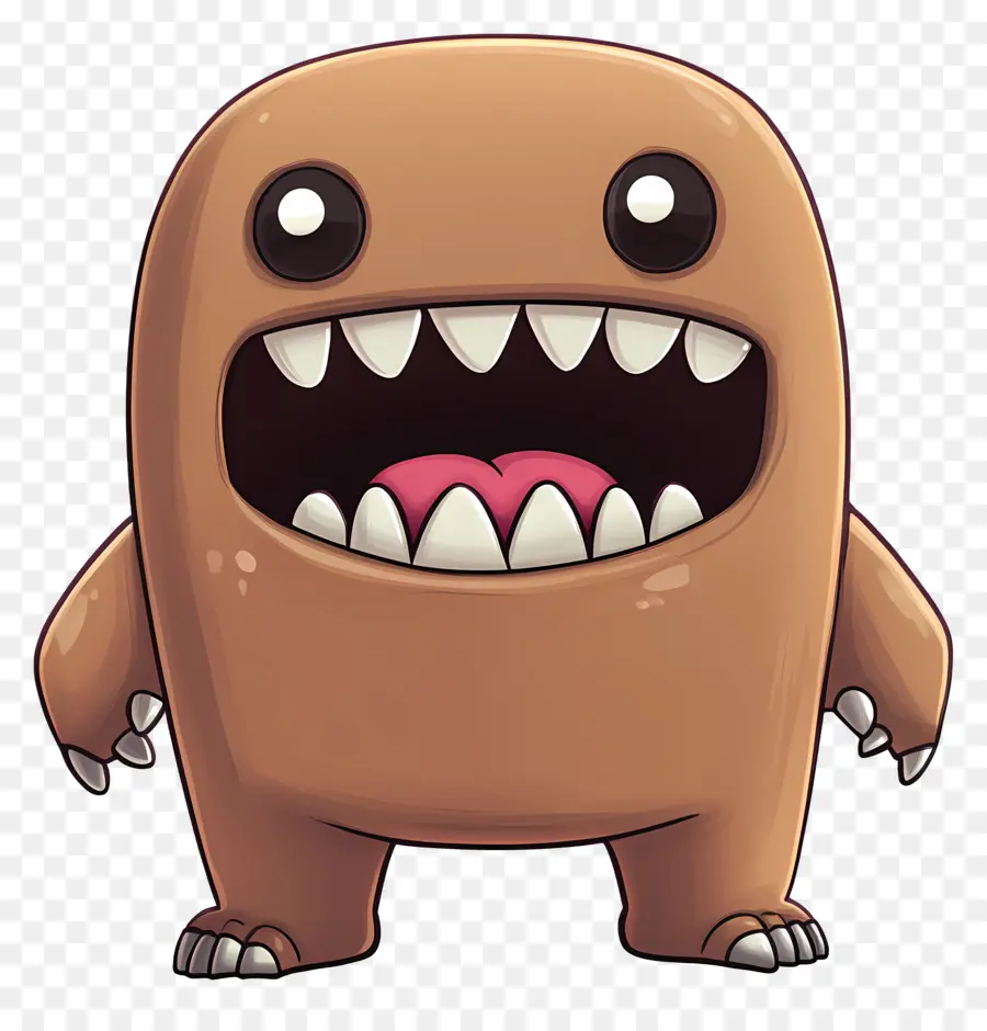 Domo Kun，Monster Coklat PNG