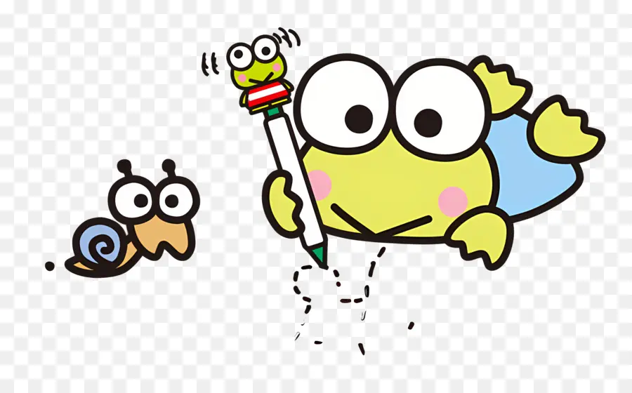 Keroppi，Katak Kartun PNG