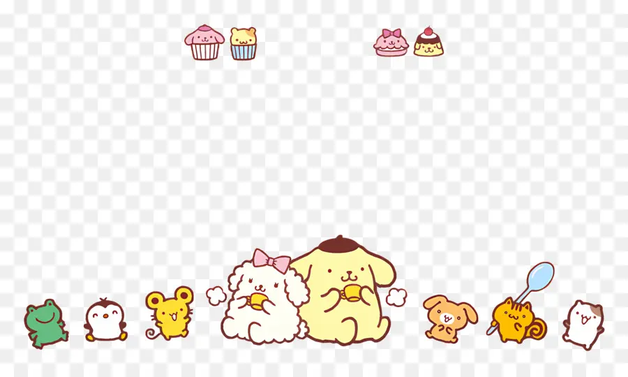 Pompompurin，Hewan Lucu Dengan Kue Mangkuk PNG