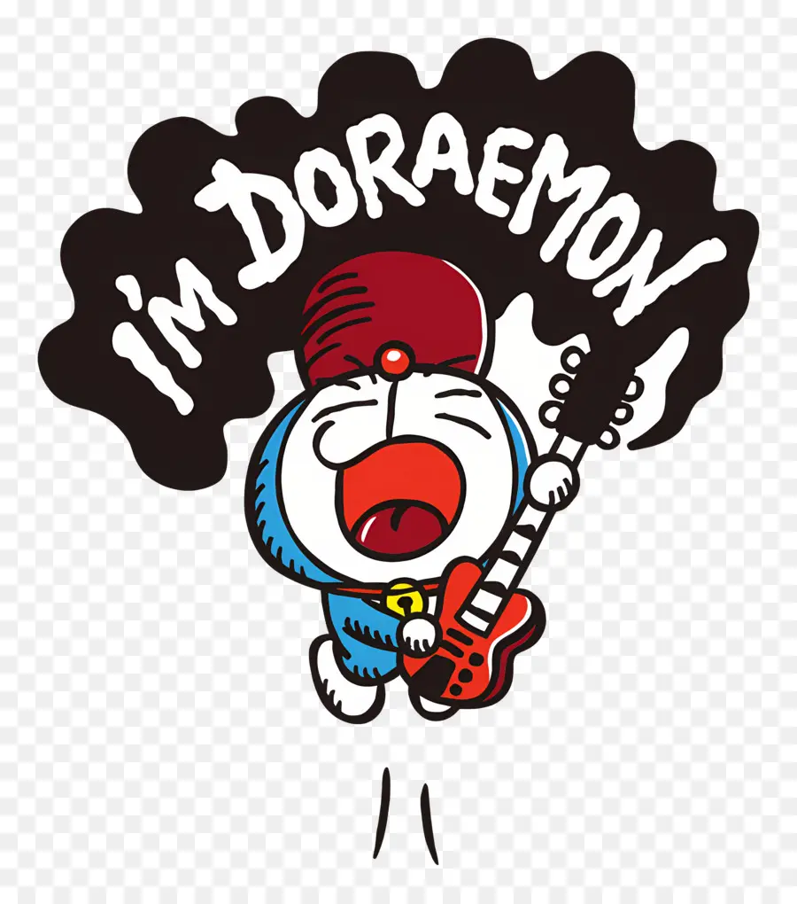 Doraemon，Doraemon Dengan Gitar PNG