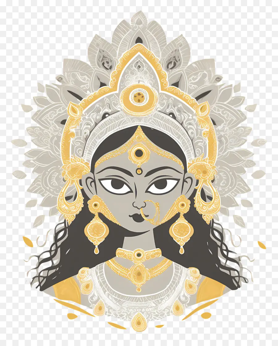 Navratri，Ilustrasi Dewi PNG