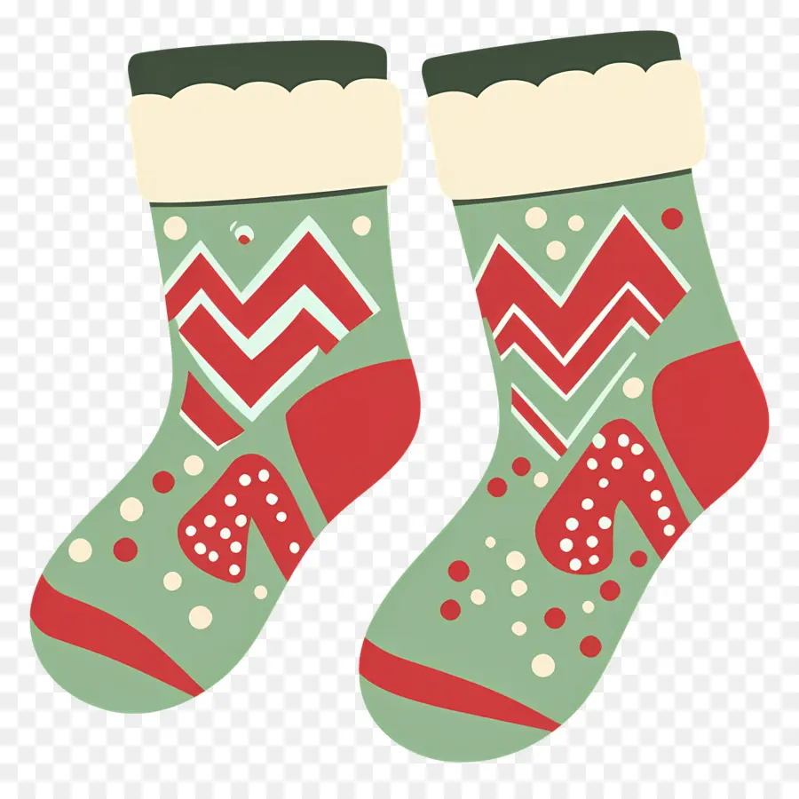 Kaus Kaki Natal，Kaus Kaki Bermotif PNG