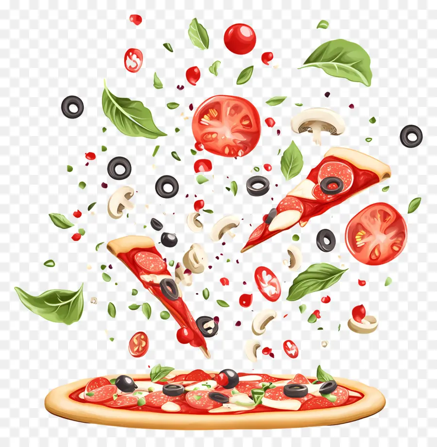 Bahan Pizza，Irisan Pizza PNG