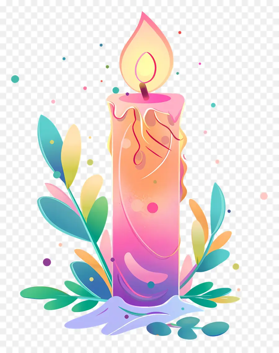 Lilin Natal，Lilin Berwarna Warni PNG