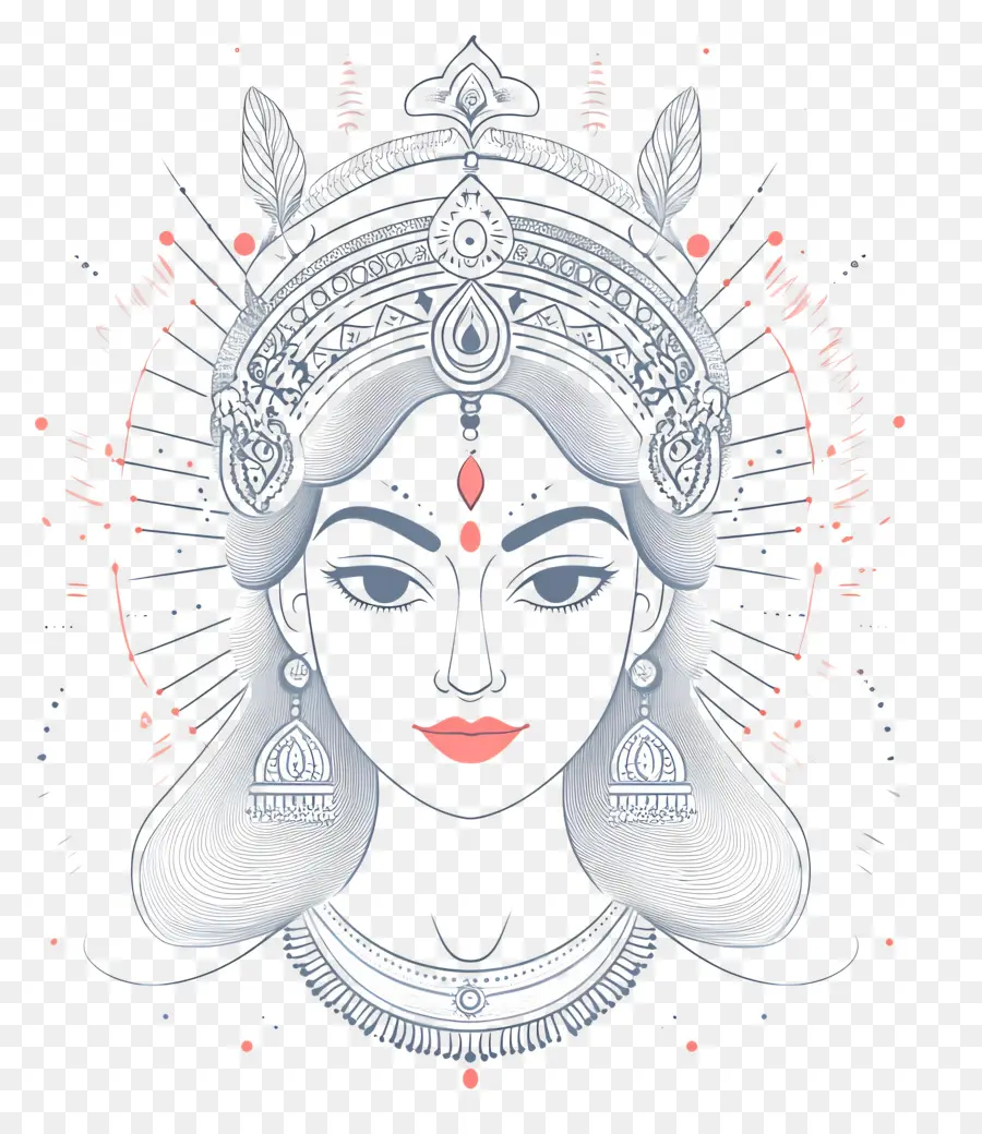 Navratri，Ilustrasi Dewi PNG