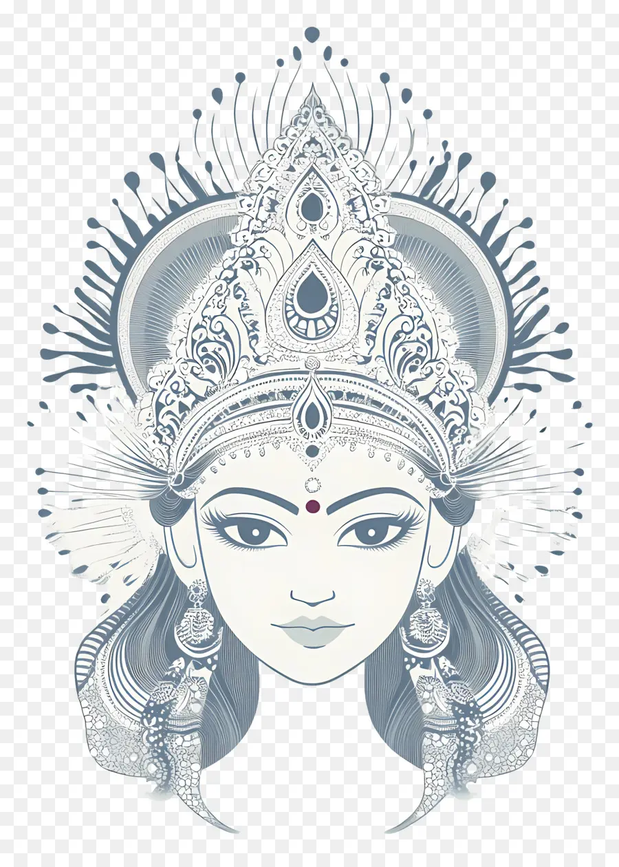 Navratri，Ilustrasi Dewi PNG