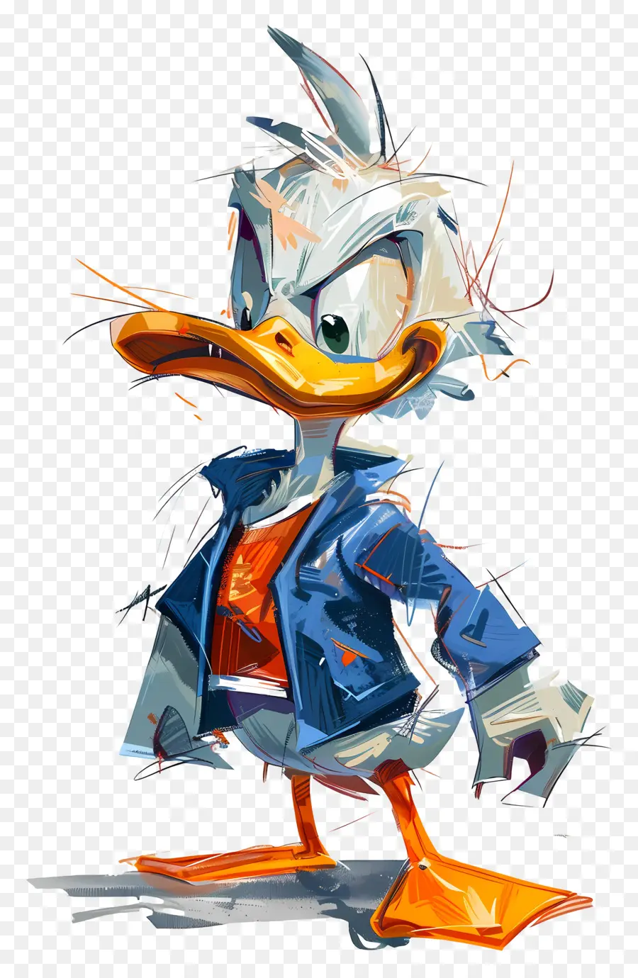 Donald Bebek，Bebek Dengan Jaket Biru PNG