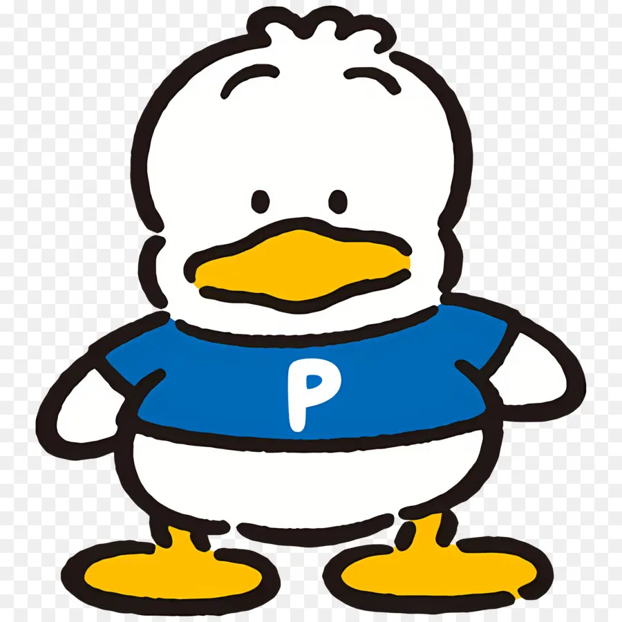 Pekle，Bebek Dengan Kemeja Biru PNG