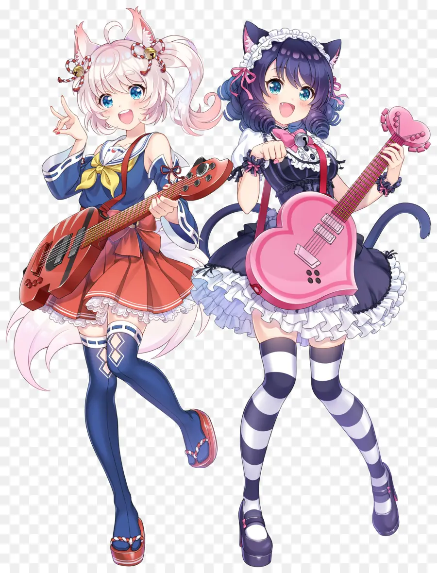 Devilmintkiryu，Gadis Anime Dengan Gitar PNG