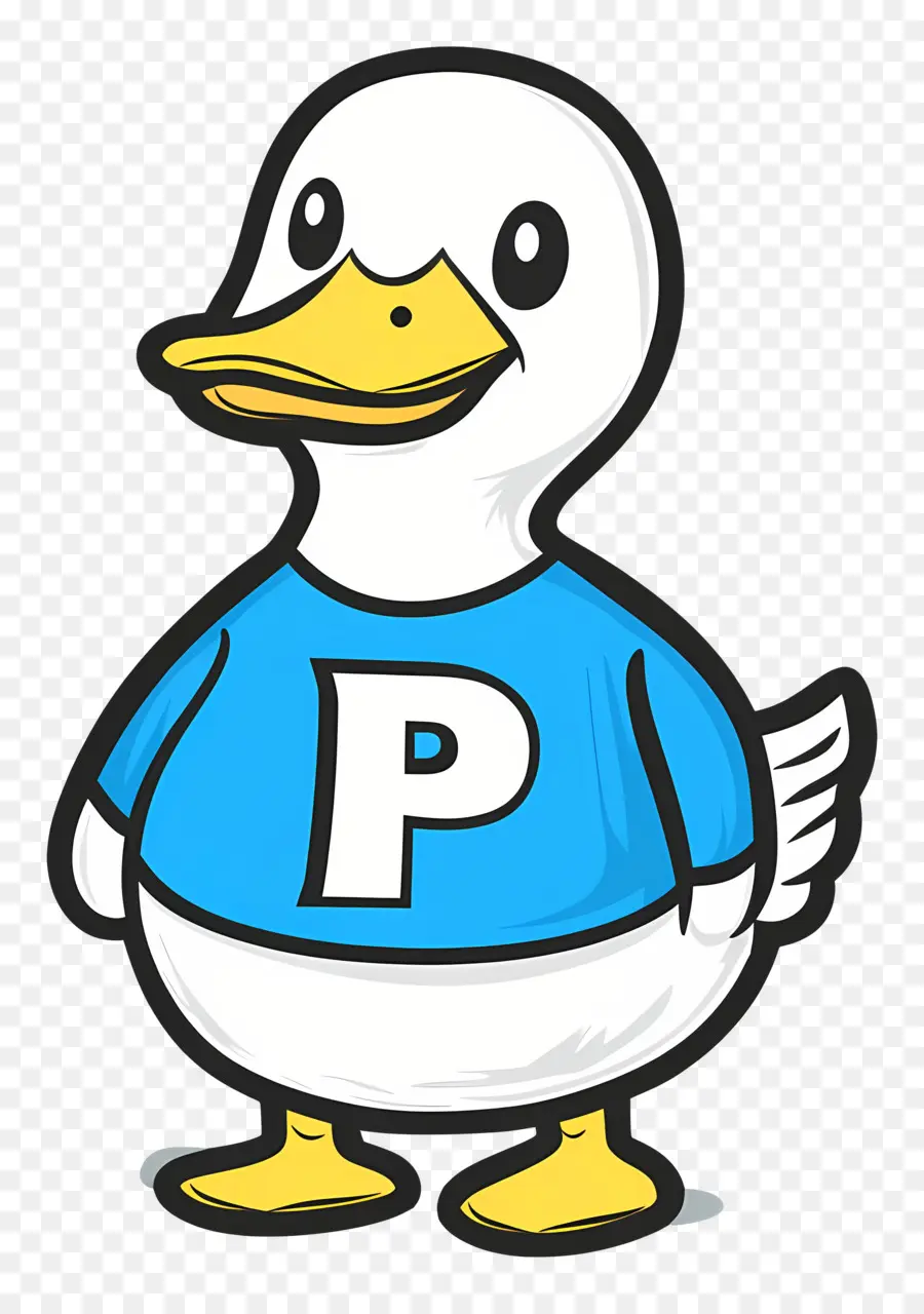 Bebek Yang Lucu，Bebek Kartun Dengan Surat PNG