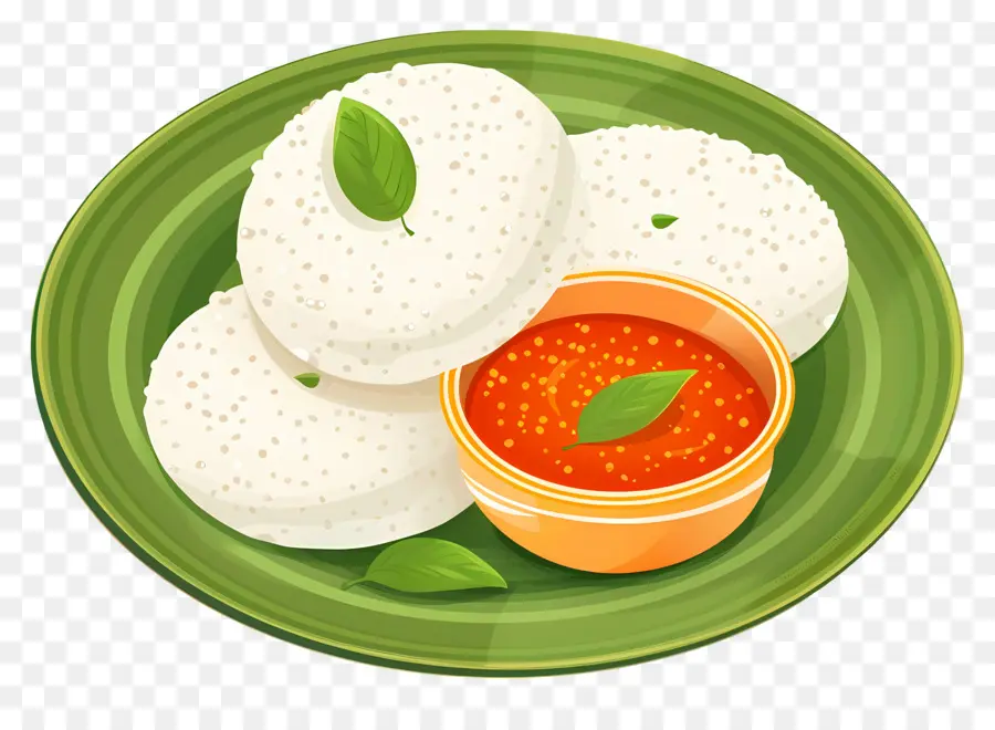 Idli，Aku Sedang Bersama Chutney PNG