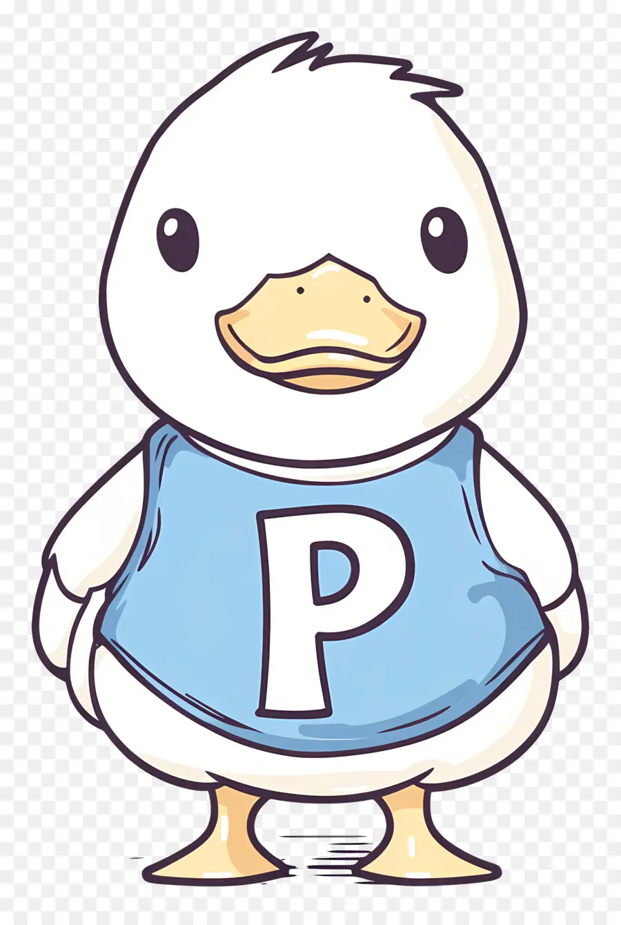 Bebek Yang Lucu，Bebek Kartun Dengan Surat PNG