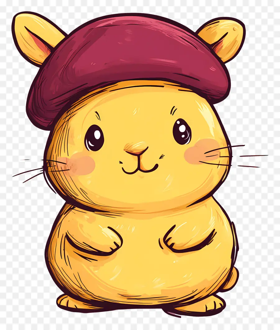 Kelinci Yang Lucu，Hamster Kuning Dengan Baret PNG