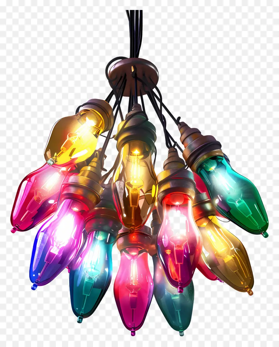 Lampu Natal，Lampu Warna Warni PNG