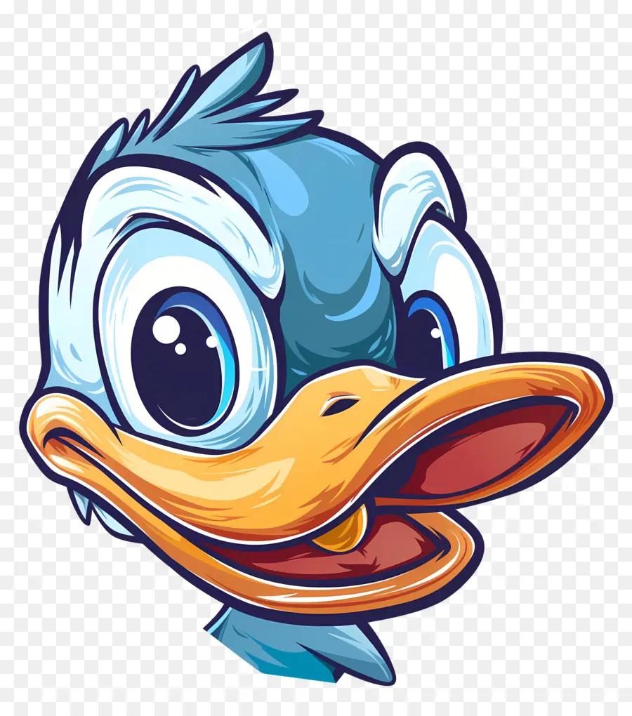 Donald Bebek，Bebek Kartun Biru PNG