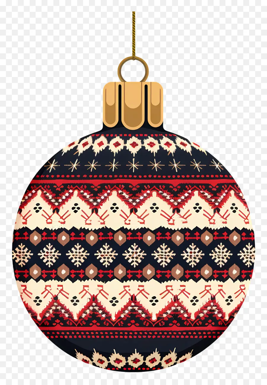 Bola Natal，Ornamen Bermotif PNG