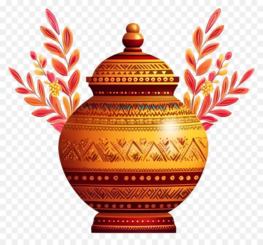 Pot Kalash India，Pot Dekoratif PNG